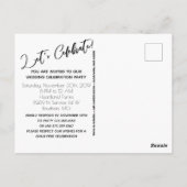 We sloten de Knot Script Wedding Announding Foto Briefkaart (Achterkant)
