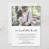 We sloten de simpele foto aankondiging van de knoo (Voorkant)