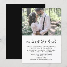 We sloten de simpele foto aankondiging van de knoo