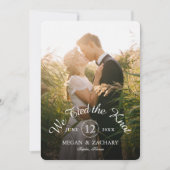We sloten het Knot Classic Photo Elopement Wedding Aankondiging (Voorkant)