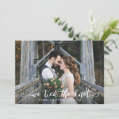 We sloten het Knot Heart Script Weddenschap Multi Aankondiging (Staand voorkant)