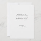 We sloten het Knot Modern Photo Elopement Wedding Aankondiging (Achterkant)