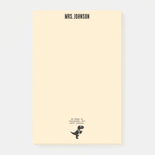 We Speak In Paragraphs Not Short Phrases Post-it® Notes (Voorkant)