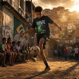 We spelen geen voetbal, we leven het Brazilië Fan T-shirt