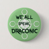 We spreken allemaal draconische Button (Voorkant)