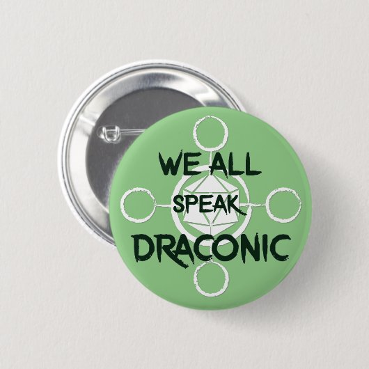 We spreken allemaal draconische Button (Voorkant /achterkant)