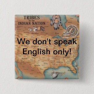 We spreken niet alleen Engels! Vierkante Button 5,1 Cm