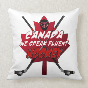 We spreken over Fluent Hockey Canada Humor Pillow Kussen