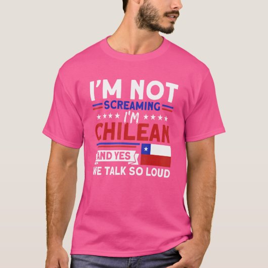 We spreken zo luid Chileense erfgoedcode T-shirt (Voorkant)