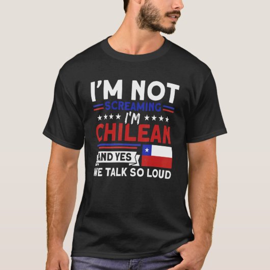 We spreken zo luid Chileense erfgoedcode T-shirt (Voorkant)