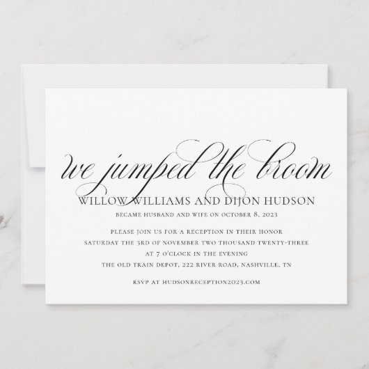 We sprongen op de bezem | Bruiloft Aankondiging Ka (Voorkant)