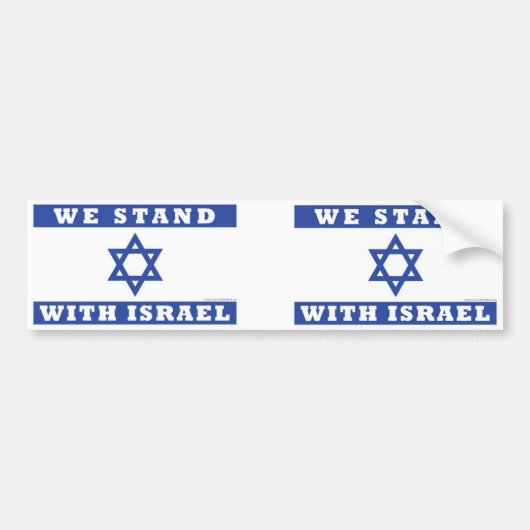 We staan bij Israël! Bumpersticker (Voorkant)