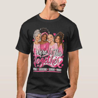 We Staan Hier Samen Borstkankerbewustzijnslop T-shirt