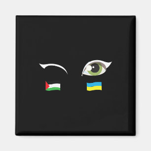 We Staan Met Oekraïne Palestina Vlag Oekraïne Vlag Magneet
