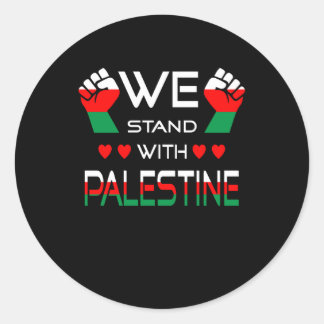 We staan met Palestina Ronde Sticker
