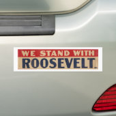 "We staan met roodbaars" bumpersticker (Op auto)