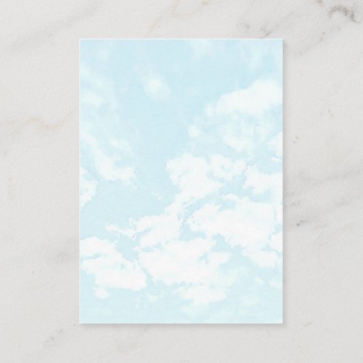 We staan op Cloud Nine Baby shower Registry Informatiekaartje (Achterkant)