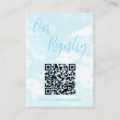 We staan op Cloud Nine Baby shower Registry Informatiekaartje (Voorkant)