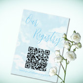 We staan op Cloud Nine Baby shower Registry Informatiekaartje