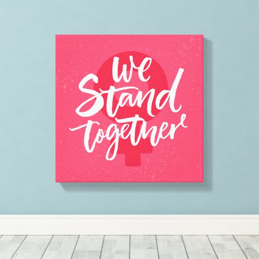 We staan samen canvas afdruk (Insitu (Houten vloer))