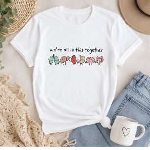 We Staan Samen In Dit Alles Leuke Organen Grappi T-shirt