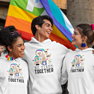 We Staan Samen Pride LGBTQ Mensen Eenheid Hoodie