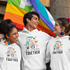 We staan samen voor de eenheid van LGBTQ-mensen Hoodie
