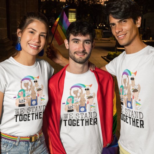 We staan samen voor de eenheid van LGBTQ-mensen T-shirt