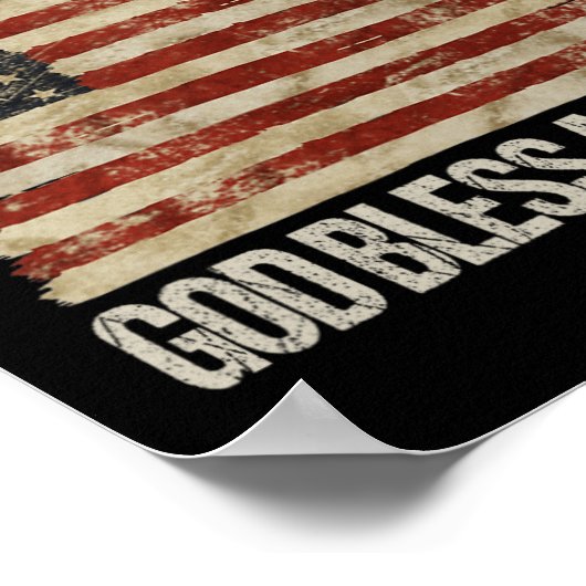 We staan verdeeld, we Herfsten God zegen Amerika Poster (Hoek)