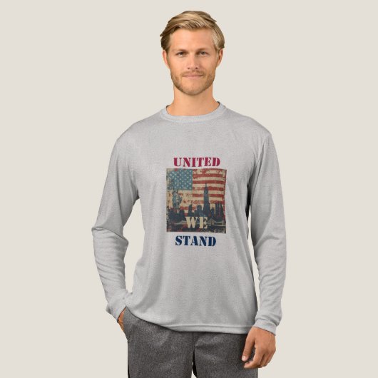 We staan verenigd | Amerikaans ontwerp Tri-Blend Shirt (Voorkant)