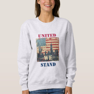 We staan verenigd Amerikaans patriottisch ontwer Trui