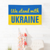 We staan voor de Oekraïense vlag Spandoek (Insitu)