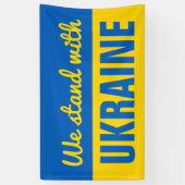 We staan voor de Oekraïense vlag Spandoek (Verticaal)