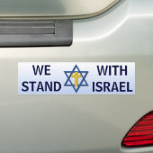 We staan voor Israël Bumpersticker (Op auto)