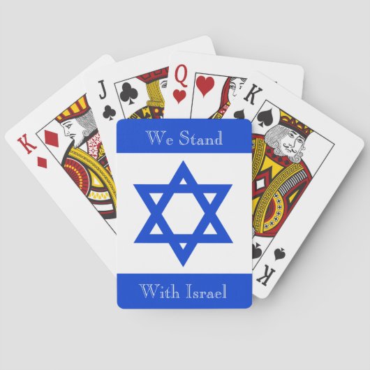 We staan voor Israël Pokerkaarten (Achterkant)
