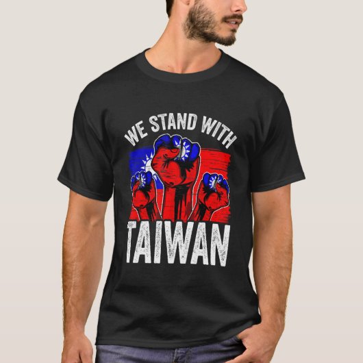 We Stand With Taiwan Flag Republic Of China ROC Fl T-shirt (Voorkant)