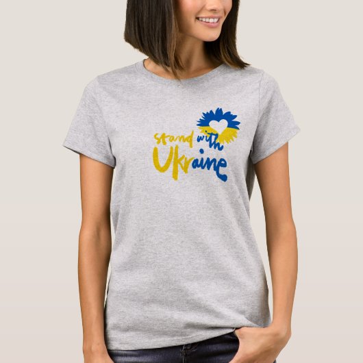 We Stand With Ukraine beroemd gemaakt door Sommer  T-shirt (Voorkant)