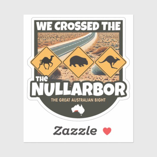 We steken de Sticker van Nullarbor, Australië over (Vel)