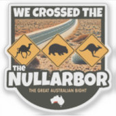 We steken de Sticker van Nullarbor, Australië over (Voorkant)