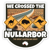 We steken de Sticker van Nullarbor, Australië over