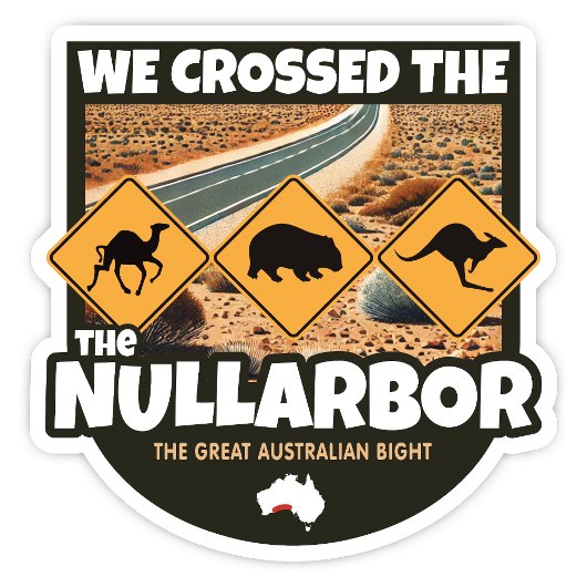 We steken de Sticker van Nullarbor, Australië over