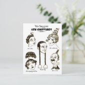 We stellen nieuwe coiffures voor briefkaart (Staand voorkant)