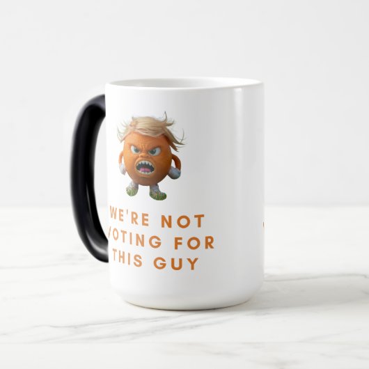 We stemmen NIET op DEZE man Magische Mok (Voorkant links)