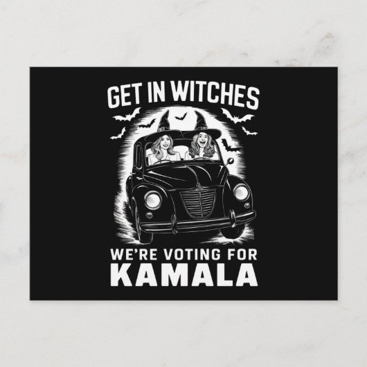 We stemmen op Kamala Halloween Briefkaart (Voorkant)