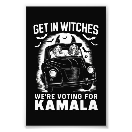 We stemmen op Kamala Halloween Foto Afdruk (Voorkant)