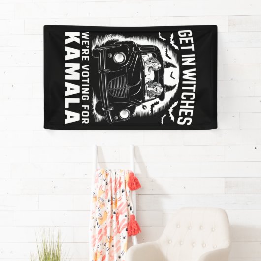 We stemmen op Kamala Halloween Spandoek (Insitu)