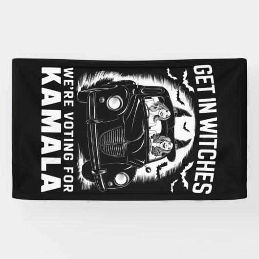 We stemmen op Kamala Halloween Spandoek (Horizontaal)