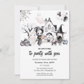 We sterven om te feesten | Uitnodiging voor Hallow (Voorkant)