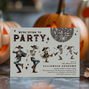 'We Sterven van Verlangen om te Feesten' Halloween Kaart