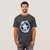 WE STEUNEN HET BLAUWE T-SHIRT (Voorkant volledig)